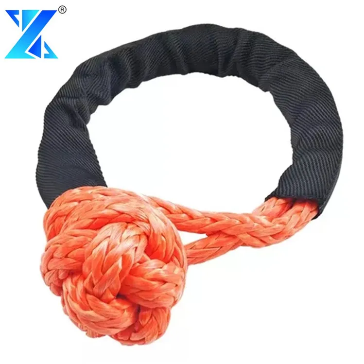 Synthetic Soft Shackle 7/16 Inch X 20 Inch 35, 000lbs Winch Rope Shackle with Extra Sleeves