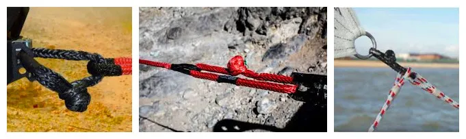 Synthetic Soft Shackle 7/16 Inch X 20 Inch 35, 000lbs Winch Rope Shackle with Extra Sleeves