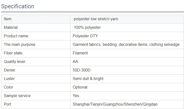 Textile Polyester Yarn Him DTY Dyed 300d96f Yarns