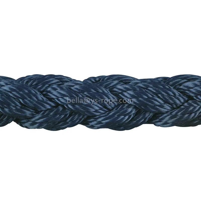 UV Resistance Dia 8-18 Inch 64mm 12 Strand Nylon /Polyamide/Polyester/PP Braided Marine Rope